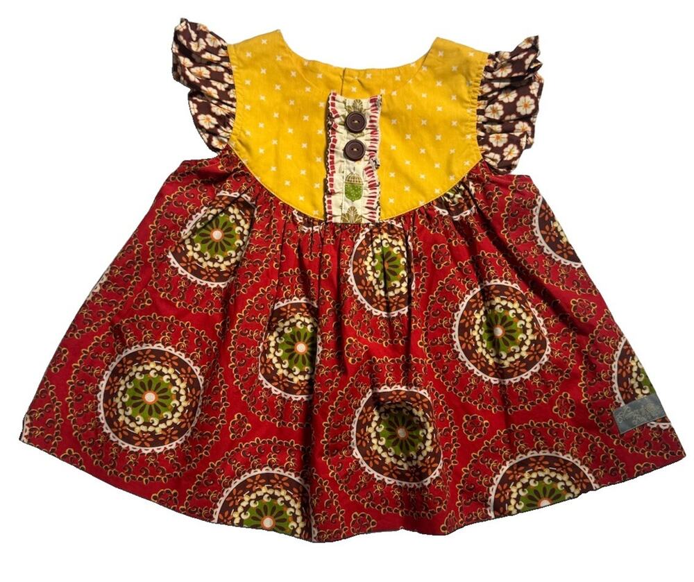 Eleanor Rose Girls 3-4 Gigi Top Ruffle Sleeve Floral Medallion Boutique